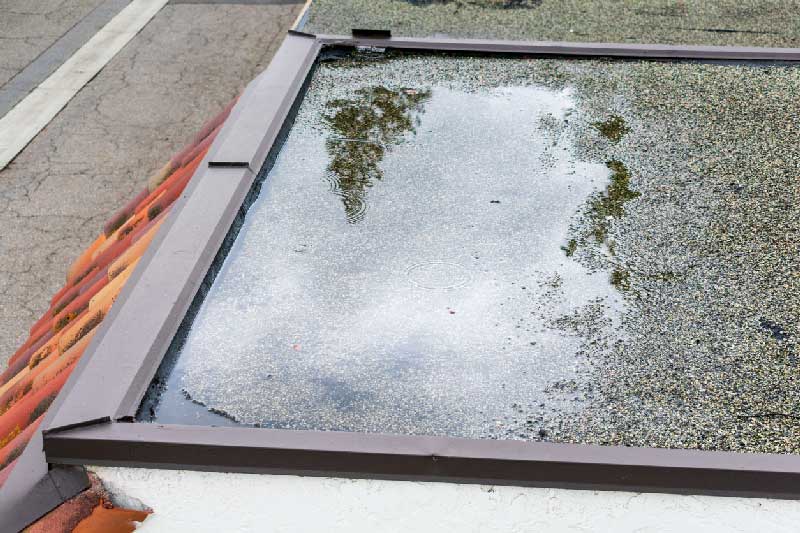 accumulation eau toit plat